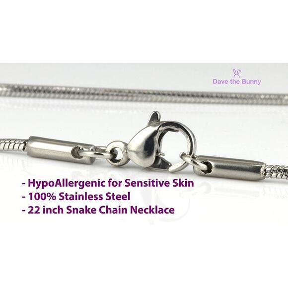 I Love Judo Charm Snake Chain Necklace - Picture 2 of 4